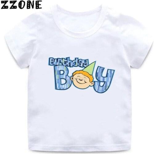 Happy Birthday Boy Letter Print T-shirt Kids Funny T shirt Baby Boys Cartoon Summer Short Sleeve Clothes,ooo5251
