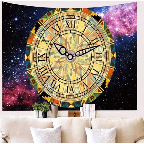 Starry sky clock pattern Tapestry India mandala wall hanging Tapestries Exotic wind style beach towel picnic mat Yoga blanket