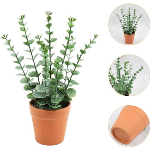 1pc Artificial Eucalyptus Plants Simulation Plant Bonsai Indoor Home Decoration