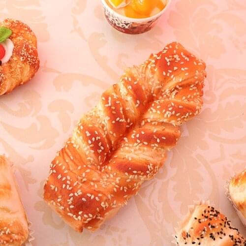 Artificial Sesame Bread Realistic Faux Food Festive Party Supplies for Bakery Shop Window Display