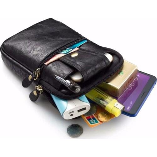 Waistband Hook Loop Belt Clip Leather Phone Case Dual Pouch For LG G7 ThinQ/V30S ThinQ/X venture/V30/V20/V10/Stylus 3/X power2