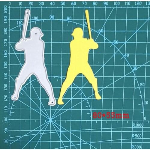 Metal cutting dies Baseball batter 2021 new craft cut die mold Scrapbooking craft paper knife mould blade punch stencils dies