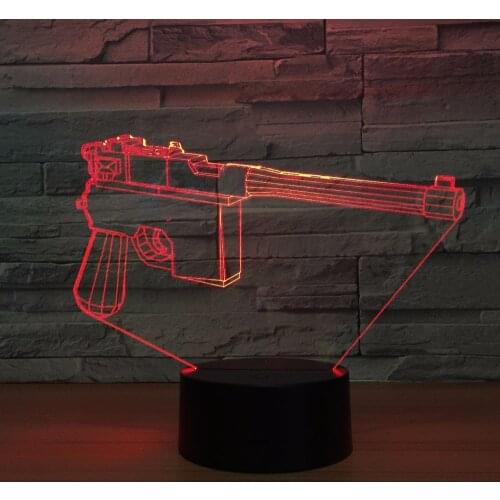 Modeling 3d Small Night Light Bedside Creative Led Battery Powered Usb Lovely 7 color change 3D Lamp Christmas decorations gift