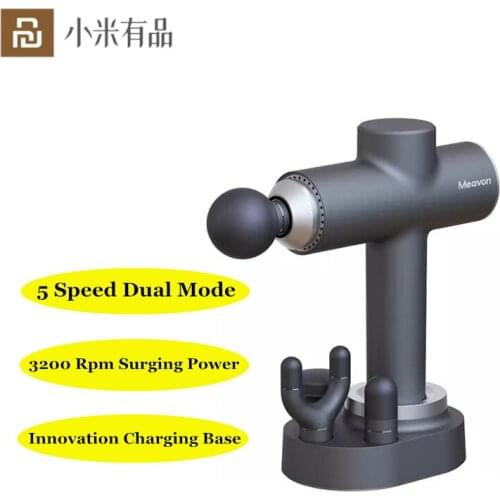 Powerful Fascia Gun Set Silicone Head Deep Massage Electric Smart Double Mode Massage Gun For Home Gym From Xiaomi Youpin