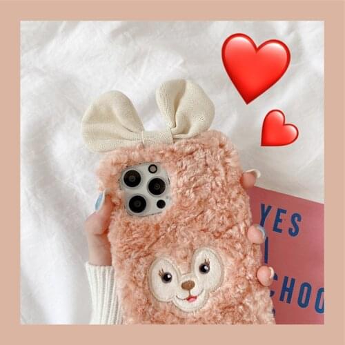 Warm Plush Bowknot Soft Phone Case For Huawei Honor V40 V30 V20 V10 Viwe 20 10I 9X 8X 9A 9S Mate 40 20 P10 P9 TPU Silicone Cover