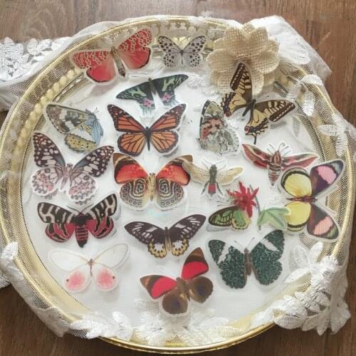 Beautiful Butterfliers Junk Journal Vellum Paper Stickers for Scrapbooking DIY Projects/Photo Album/Card Making/Diary