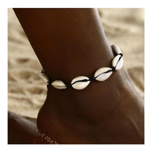 New Fashion Creative Natural Seashell Handmade Beaded Strand Bracelets For Women Men Summer Beach Anklets Gifts Drop Shipping