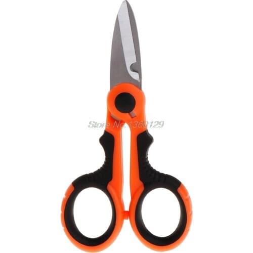 Fishing Line Scissors Cutter Stainless Steel Soft Handle Sawtooth Blade Professional Portable Multi Functional Tackle Outdoor
