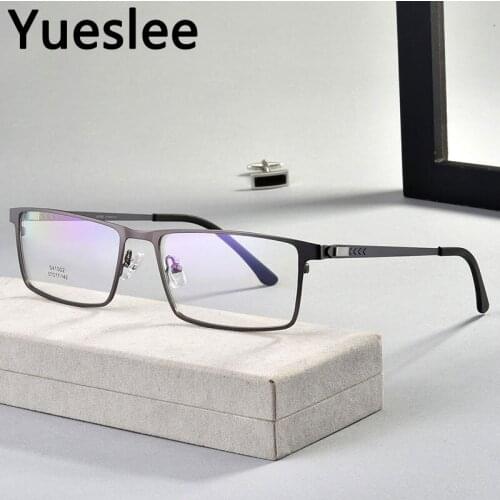 47426 Mens Grade Glasses Metal Spring Leg Framecommercial Affairs Men Optical Fashion Computer Eyeglasses Clear Gaming Eyewear