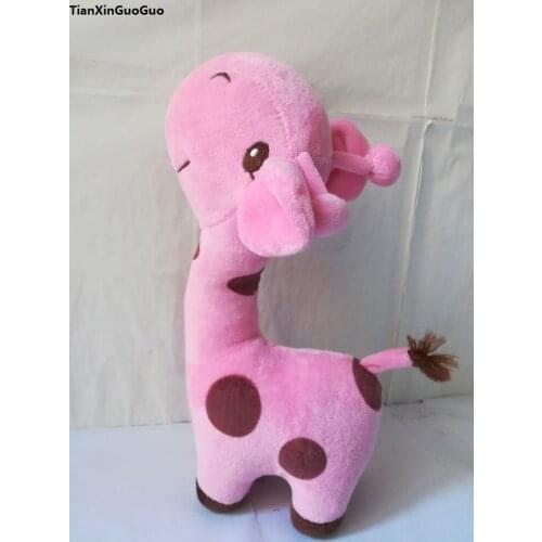 About 30cm pink giraffe plush toy cartoon giraffe soft doll pillow toy Christmas gift h2469