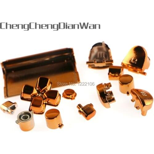 1set FOR PS4 JDS 001 011 Full Buttons Mod Set Chrome For Playstation 4 PS4 JDM 001 011 Controller Joystick Video Game