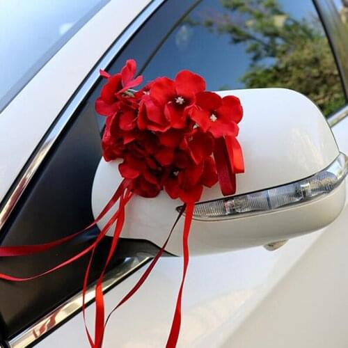 Handle Flower Embellishment Short Streamer Fresh Sen Wedding Car Mirror Decoration Door Artificial Flowers Party