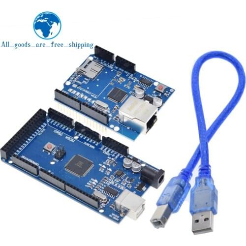 TZT UNO Ethernet W5100 network expansion board SD card Shield for arduino with Mega 2560 R3 Mega2560 REV3