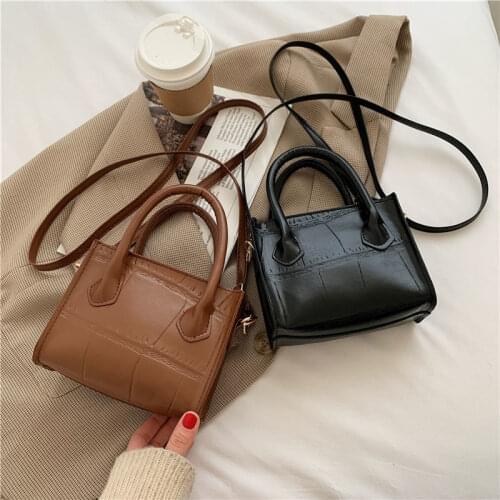 Shoulder Bag Woman Handbag Crossbody Bags for Women Bags Purse Fashion 2021 Retro All-match PU Leather Stone Pattern Luxury Bag