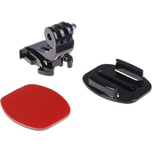 3Pc Adhesive Sticker with Quick Pull Buckle Curved Surface Helmet Mount for GoPro Hero 6 5 7 For 4 Sjcam For Xiaomi Yi 4k Camera