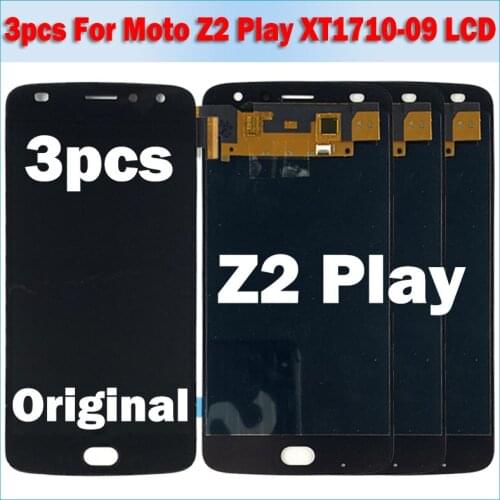 3pcs/lot 100% Tested For Motorola Moto Z2 Play XT1710-07 XT1710-01 XT1710-02 LCD Display Touch Screen Full Assembly Replacement
