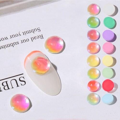 3d Nail Art Flat Back Decorations with AB Side Rhinestones Fluorescent Diamonds on Nails Salon Supplies