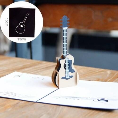 3D Pop-Up Cards Flowers Birthday Card Anniversary Gifts Postcard Navy Guitar party Wedding Invitations Greeting Cards