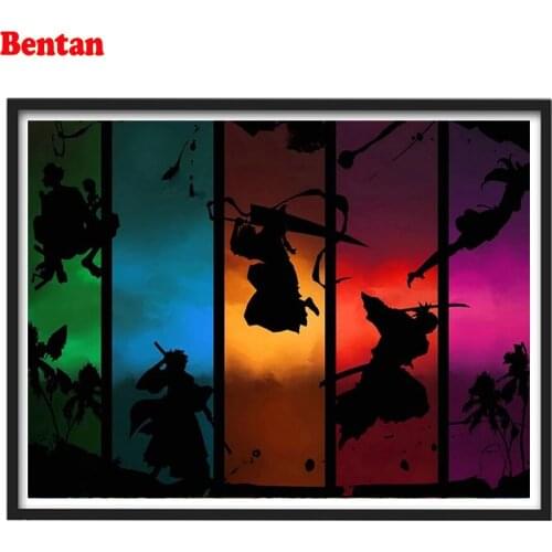 5d Diy Diamond Painting Japanese Samurai Anime Cross Stitch Diamond Embroidery Mosaic Handmade Home Decor Gift Needlework