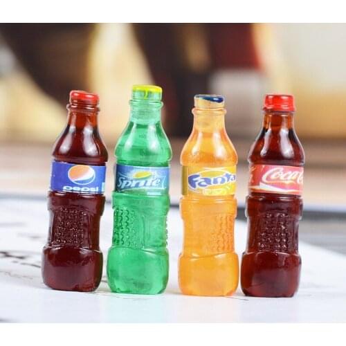 8pcs 10*34mm Resin Simulation Soda Water Bottle Earring Charms Pendant Bracelet Necklace Jewelry Accessories DIY Craft