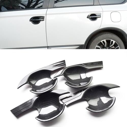 8pcs/Set ABS Car Smart Door Handle Bowl Cover Trim Decor Fit for Mitsubishi Outlander Sport 2011 2012 2013 2014 2015 2016-2018