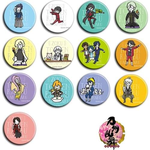 Anime Touken Ranbu Online Kashuukiyomitsu Yamatonokamiyasusada Cosplay Badge Cartoon Garniture For Bag DADGE Brooch Pin Toy Gift