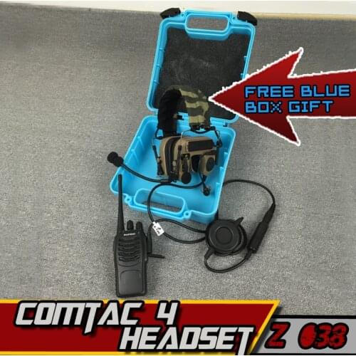 Earphone Element Z-Tactical Softair Comtac IV Headset Airsoft Paintball Hunting Z-TAC Z114 PTT Kenwood Midland Baofeng Radio