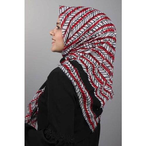 ERBİL PATTERNED LINEN FLAMLI SCARF-DESEN-02-RENK-11