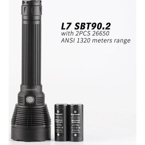 Convoy L7 SBT90.2 26650 flashlight 1320 meters range, with 2PCS 26650 battery