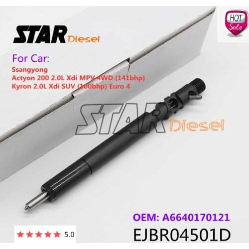 STAR Diesel EJBR04501D Common Rail Injector Nozzle OEM A6640170121 For Ssangyong Actyon Kyron D20DT Euro 4