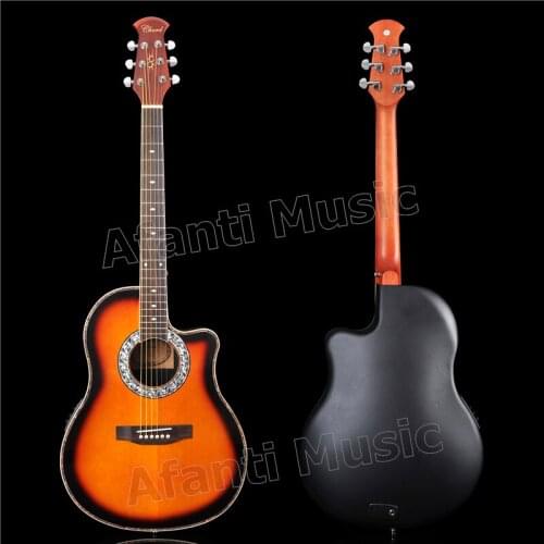 HOT! Afanti Music Super Roundback/ Carbon Fiber Back & Side Acoustic guitar with LED EQ (ANT-155)