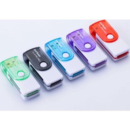 6 Colors Mini Card Reader All In One Universal Micro USB Card Memory Card Micro Card Reader USB 2.0 Adapter Phone Memory Card