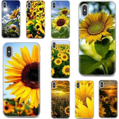 For Huawei P8 P9 P10 P20 P30 P Smart 2019 Honor Mate 9 10 20 8X 7A 7C Pro Lite Sunflower Soft Skin Cover