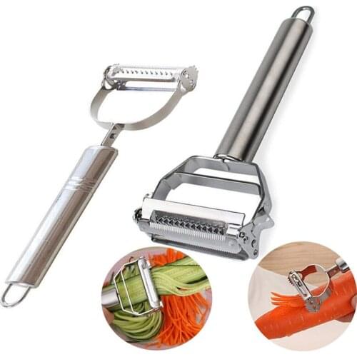 Stainless Steel Peeler Grater Multi-function Vegetable Cucumber Carrot Fruit Potato Dual Julienne Peeler Potato Kitchen Tool
