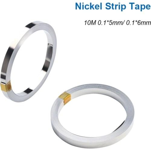 10M 0.1*5mm/6mm Nickel Strip Tape For Li 18650 Battery Spot Welding Compatible For Spot Welder Machine New Sale