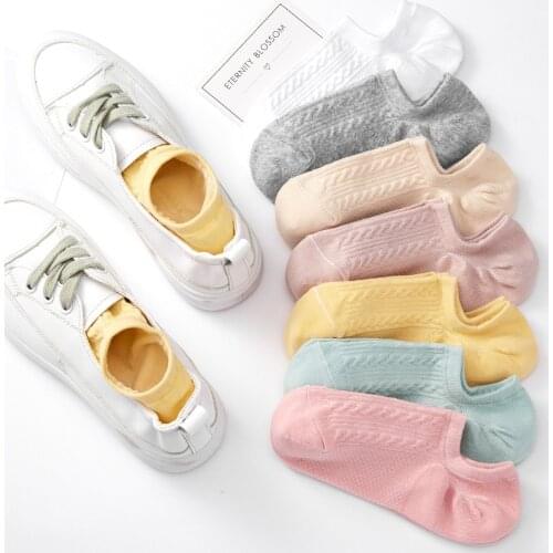 New Simple Design Multi Solid Color Cotton Woman INS Fashion Harajuku Summer Thin Absorbent Breathable Outing Casual Ankle Socks