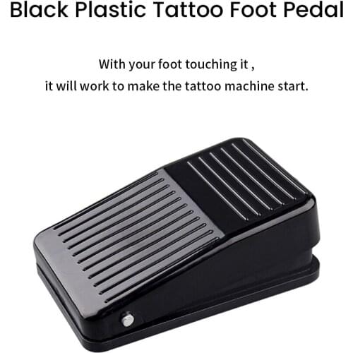 New Black Plastic Tattoo Foot Pedal For Tattoo Power Supply JZ Tattoo Machine