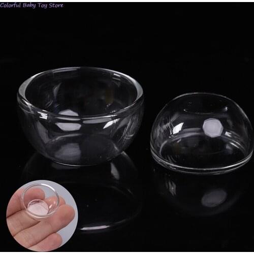 New Glass Fruit Bowl Salad Bowl Mini Soup Plate Kitchen Accessories 1:12 Dollhouse Miniature