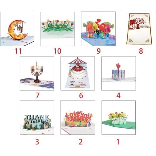 3D Get Well Soon Card Pop-Up Flowers Greeting Card Sympathy Mothers Day Wedding Anniversary Birthday Postcards with Envelope