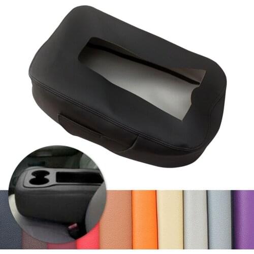 For Chevrolet Silverado Tahoe GMC Sierra 2007 - 2013 Car Center Armrest Console Box Jump Seat Pad Microfiber Leather Cover Decor