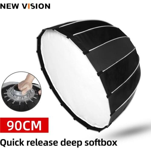 Portable 90CM Quickly Fast Installation Deep Parabolic Softbox Bowens Flash Speedlite Reflector Studio Softbox