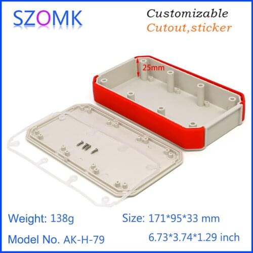 10 pcs 171*95*33mm hot sales waterproof handheld junction box abs plastic distribution enclosure plastic casing for pcb design