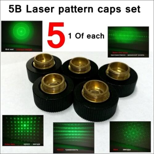 [ReadStar]5PCS/SET 5B Laser pattern cap image heads picture showing cap 5 patterns 1 of each cap for 017 018 303 851 etc. Lasers