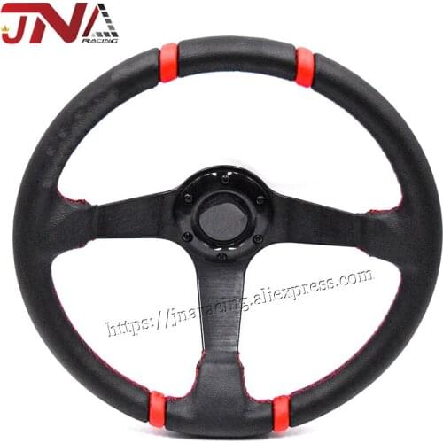 With Horn Button Deep Dish Car Interior Part Racing Steering Wheel