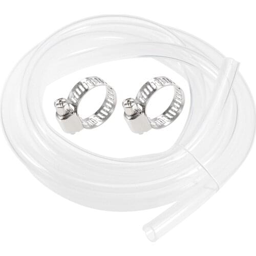Uxcell Silicone Tubing 12mm ID 16mm OD 10ft Silicone Rubber Tube Air Hose Water Pipe Clear with Clamps