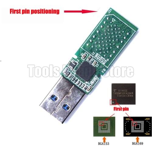 USB3.0 eMMC 153 169 eMCP 162 186 U disk PCB NS1081 main controller without flash memory for recycle emmc emcp chips
