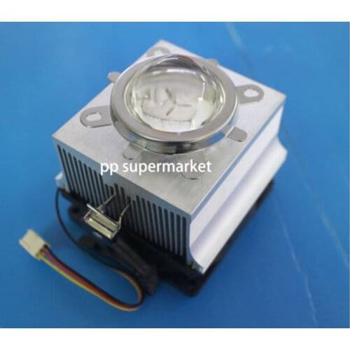 20W 30W 50W 100W LED Aluminium Heat Sink Cooling Fan+44mm Lens + Reflector Bracket kit 2PCS