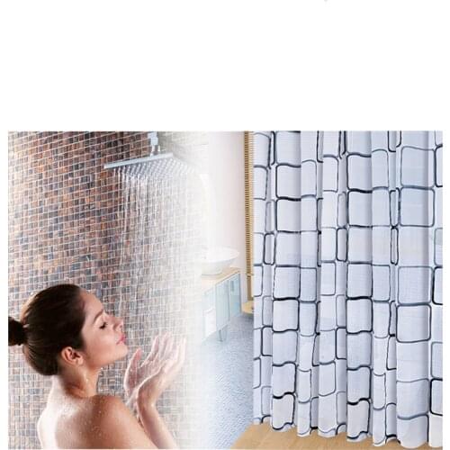 European and American geometric bathroom shower curtain 3D waterproof and mold proof PEVA shower curtain shower curtain environm