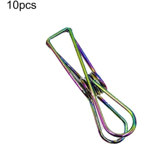 1PC Hot Sale Stainless Steel Bright Colour Clothes Clip Beach Towel Pegs Clothespin Clip To Sunbed Multicolor Drying Rack Clips