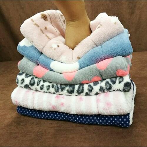 Cute Pet Bed Cushion Pad Cats Soft Cartoon Washable Warm Dogs Blanket Cushion Mattress Pet Sleeping Bed for Small Medium Dog